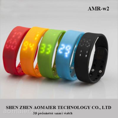 批发***多功能3D计步器智能手环 智能穿戴 W2 运动手环图2