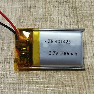 ***聚合物401423锂电池100mah ,用于：智能手环 蓝牙软包图1