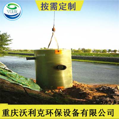 重庆万州区牌楼街道污水处理装置农村人工湿地系统一体化智能泵站YBR提供定制设计泵站厂家