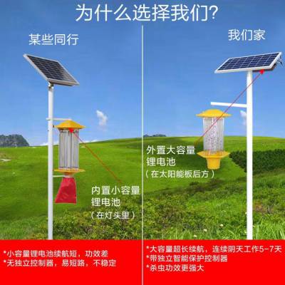 LED灭蚊灯 农业太阳能灭虫灯果园稻田户外茶园光控雨控时控杀虫灯图1