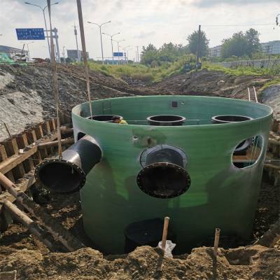 玻璃钢一体化污水泵站 城市乡镇雨水提升 地埋式预制智能截流井