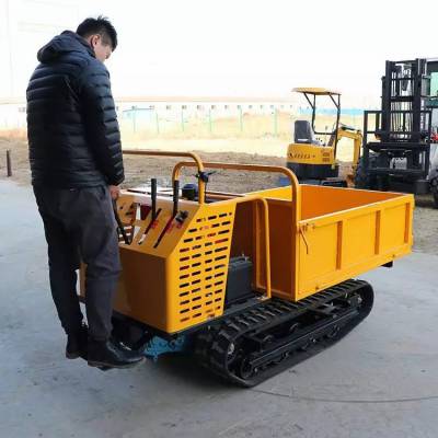 小型农业机械山地履带运输车 750公斤手扶全地形爬山坡 德翊农用车自卸拖拉机图3