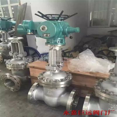 Z941Y-10P 不锈钢电动法兰明杆闸阀 电动楔式闸阀 工业化工闸阀图1