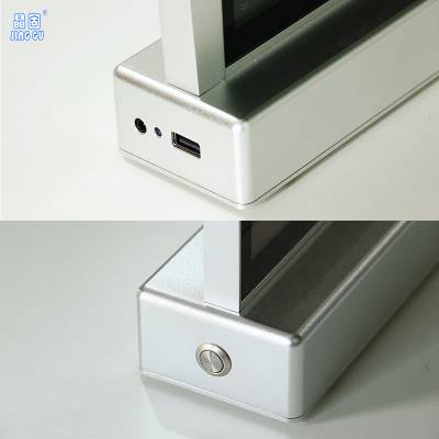 晶固10.1寸液晶屏双面显示桌牌 带***辉电子桌签智能会议***图2