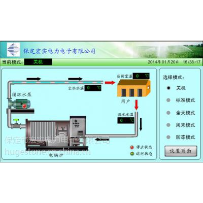 供应宏实电子首推大功率电锅炉智能触摸屏控制系统大功率电锅炉控制器 大功率电采暖炉控制器图1