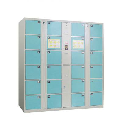 超市健身房条码式储物柜指纹刷卡投币柜智能电子存包柜图1