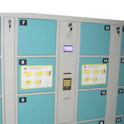 超市健身房条码式储物柜指纹刷卡投币柜智能电子存包柜图2