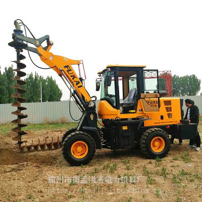 栽电线杆钻孔机 电线杆钻孔机 电线杆挖坑设备 通信电杆钻孔机 洪涛图1