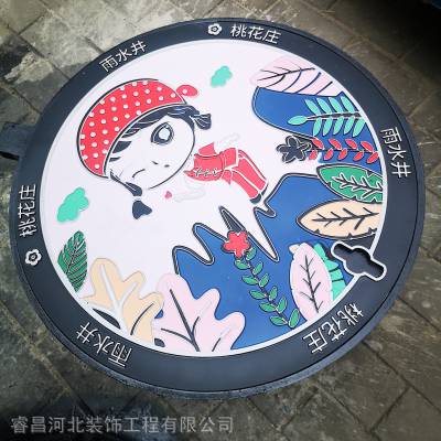 装饰铸铁镁铝板浮雕市政电力通信承重井盖图2