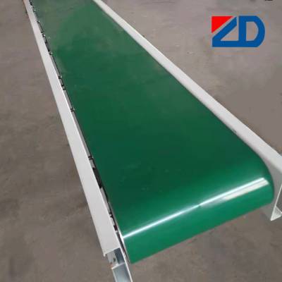 正德输送医疗食品皮带输送机 皮带提升机 带挡板输送带图3