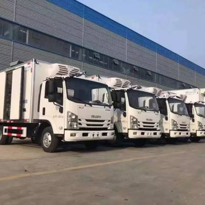 庆铃五十铃冷藏车 肉钩冷冻保鲜恒温医疗废物转运车图1