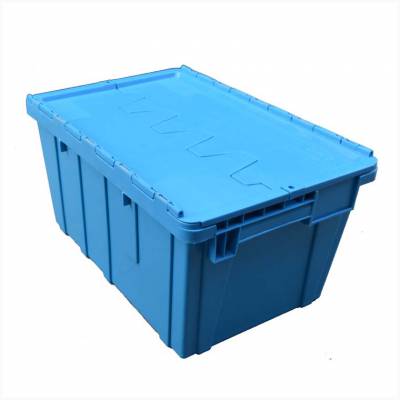 加厚塑料斜插式物流箱 周转箱运输胶箱 超市医疗配送箱图2