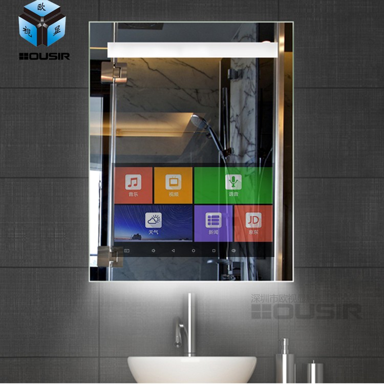 欧视显镜面电视智能触摸魔镜安卓网络镜面电视浴室防水电视机图1
