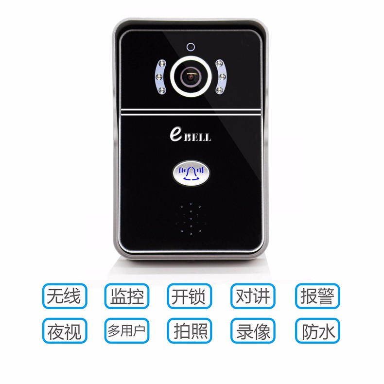 eBELL智能wifi无线远程可视对讲门铃 别墅防盗监控网络摄像头 手机远程** 双向免提对讲 自动报警录像 家用套装图3