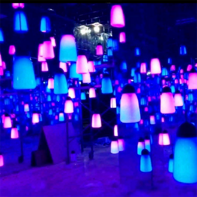 七彩渐变森林LED变色呼吸灯吊灯智能人体感应装饰餐厅酒店氛围户外亮化图2