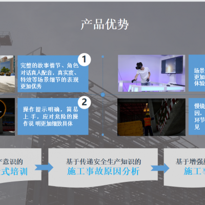工地VR体验馆 安全培训 智能安全体验馆 双人蛋椅+民建 完整故事情节 操作提示明确图1