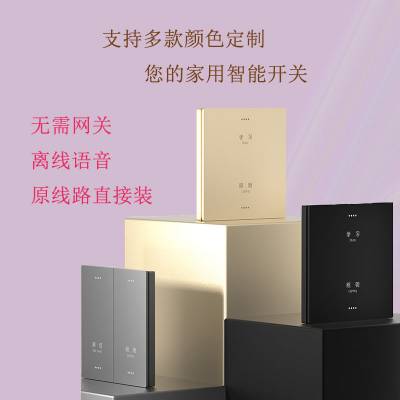 轻触式离线语音控制智能家居墙壁开关酒店装饰灯光RF433远程开关图3