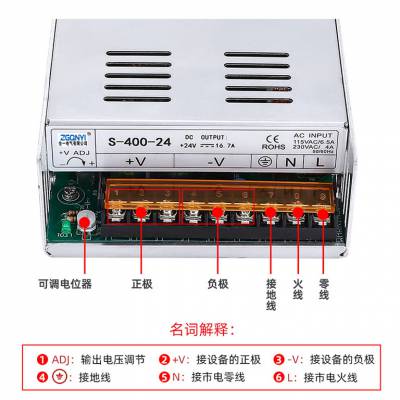 开关电源***工厂 单组电源S-250W-12V/24V变压器 24V10.5A图2