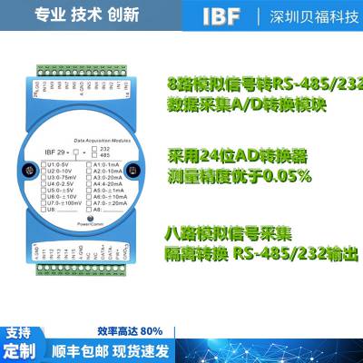 4-20mA转RS-485/232数据采集信号隔离模块，智能楼宇控制、安防工程等应用系统