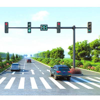 厂家批发交通信号灯标志杆 定制led道路红绿交通满屏信号灯标志杆