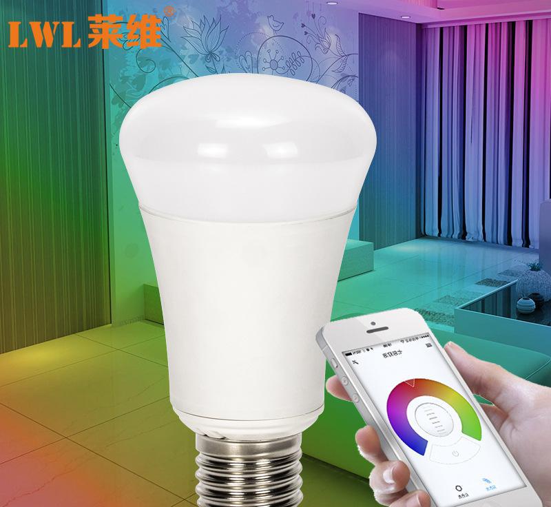 智能家居LED智能灯泡WIFI无线控制 wifi灯泡调光色七图2