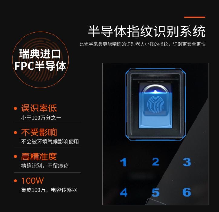 皇丰机电分离智能锁、指纹锁密码锁刷卡锁安全门木门防盗门酒店锁、桑拿锁智能家居防猫眼图3