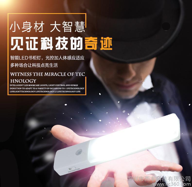 LED灯创意智能光控小夜灯智能家居卧室床头感应灯图2