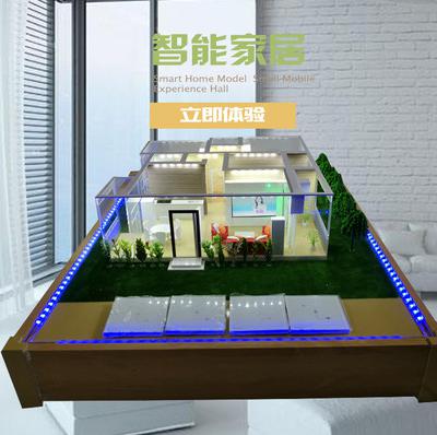 叶石新款智能家居演示别墅模型户型沙盘移动展示箱支持定制图1