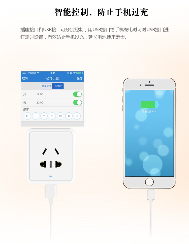 智恒远x2 wifi智能插座USB充电插座无线远程控制开关插座智能家居图3