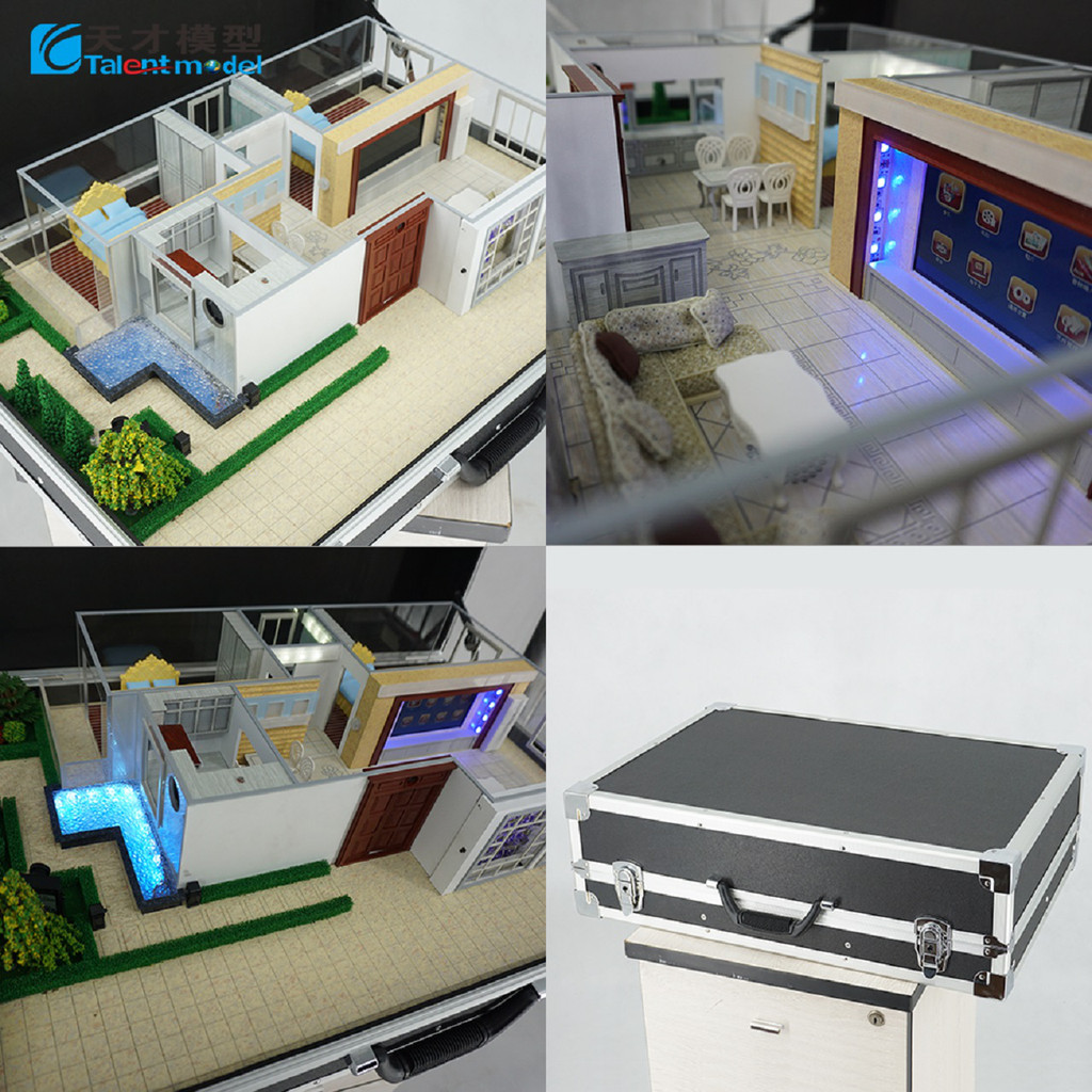 天才智能家居模型201902智能家居平层展示箱**图2
