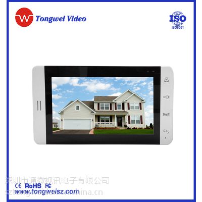 彩色高清可视门铃 ***智能触摸按键7寸高清显示屏 带录制拍照门铃图3