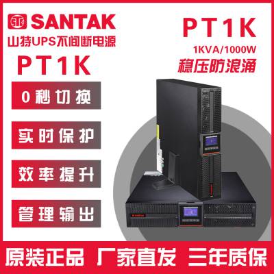 山特（SANTAK）PT1K UPS不间断电源机架式1000VA/1000W网络服务器电源机房