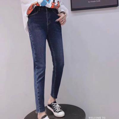 浙江义乌网络爆版小脚牛仔长裤深色牛仔低至几元***亏本***批发图1