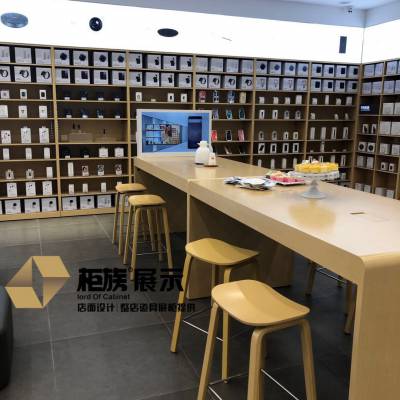 华为3.5版体验店配件背柜定做批发＿智能家居背柜体验台收银台边柜款式图2