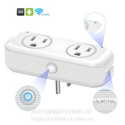 Oukitel P1 10A wifi智能插座 亚马逊alexa语音控制 智能家居 美规定时开关插座图1