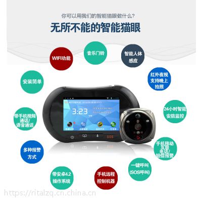 艾唯通电子智能猫眼、可视门铃、人体感应图1