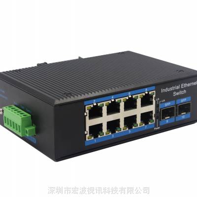 城市地下廊道信息传输用交换机 宽温工业交换机 工业级2光8电 SFP 千兆交换机图1