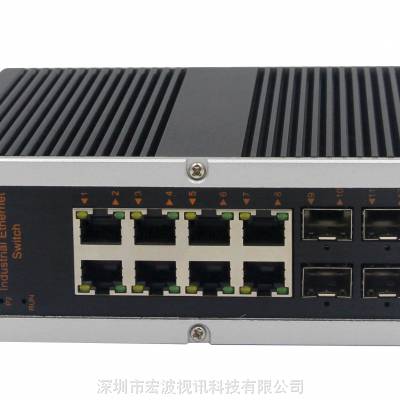 城市地下廊道信息传输用交换机 宽温导轨式工业交换机 4光8电工业千兆交换机图2