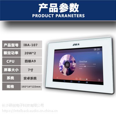 智能家居背景音乐系统IBA艾比耳107单体机 嵌入式安装 智能语音控制图2