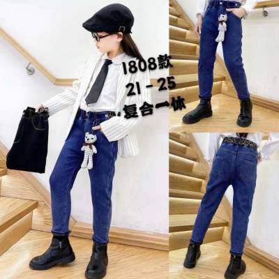 广州童装牛仔裤厂家联系方式秋冬***城市夜市***童装修身小脚牛仔裤图1