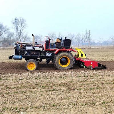 土地耕整大马力拖拉机 农业机械田园管理机 加装推土铲拖拉机图2