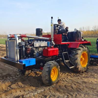 土地耕整大马力拖拉机 农业机械田园管理机 加装推土铲拖拉机图3