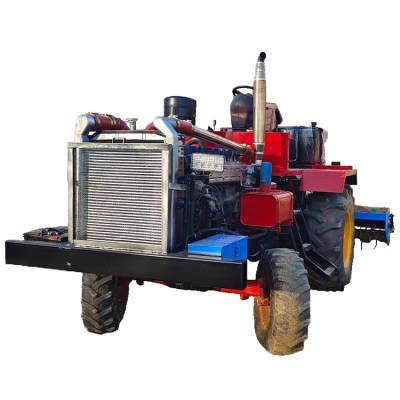 土地耕整大马力拖拉机 农业机械田园管理机 加装推土铲拖拉机图1