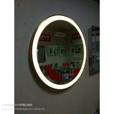 ***环保银镜LED防雾卫生间镜子无框圆形智能灯镜图2