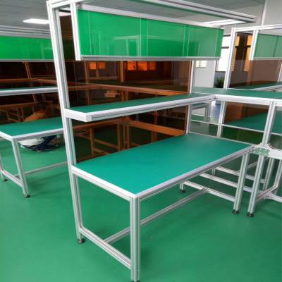 电池U型异形在线组装工作台 电子流水线***工作桌 4040型材设计加工图2
