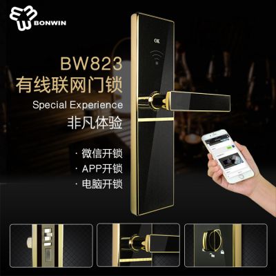 【智能酒店485门锁】 邦威电子BW823锌合金TCPIP协议485门锁图1