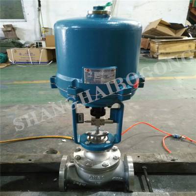 ZDLM-16P 电子式电动套筒调节阀 智能型法兰温控调节阀 蒸汽流量调节阀图1