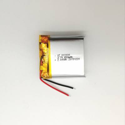 UN38.3MSDS认证3.7V聚合物锂电池803030-650mah智能穿戴蓝牙音箱行车记录仪图1