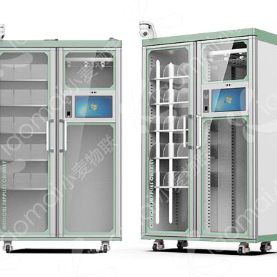 双门RFID高值医疗柜 RFID医疗耗材柜 智能医用耗材柜 小麦物联图1