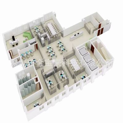 理化生***医疗器械净化施工 深圳生物安全实验室效果图图3